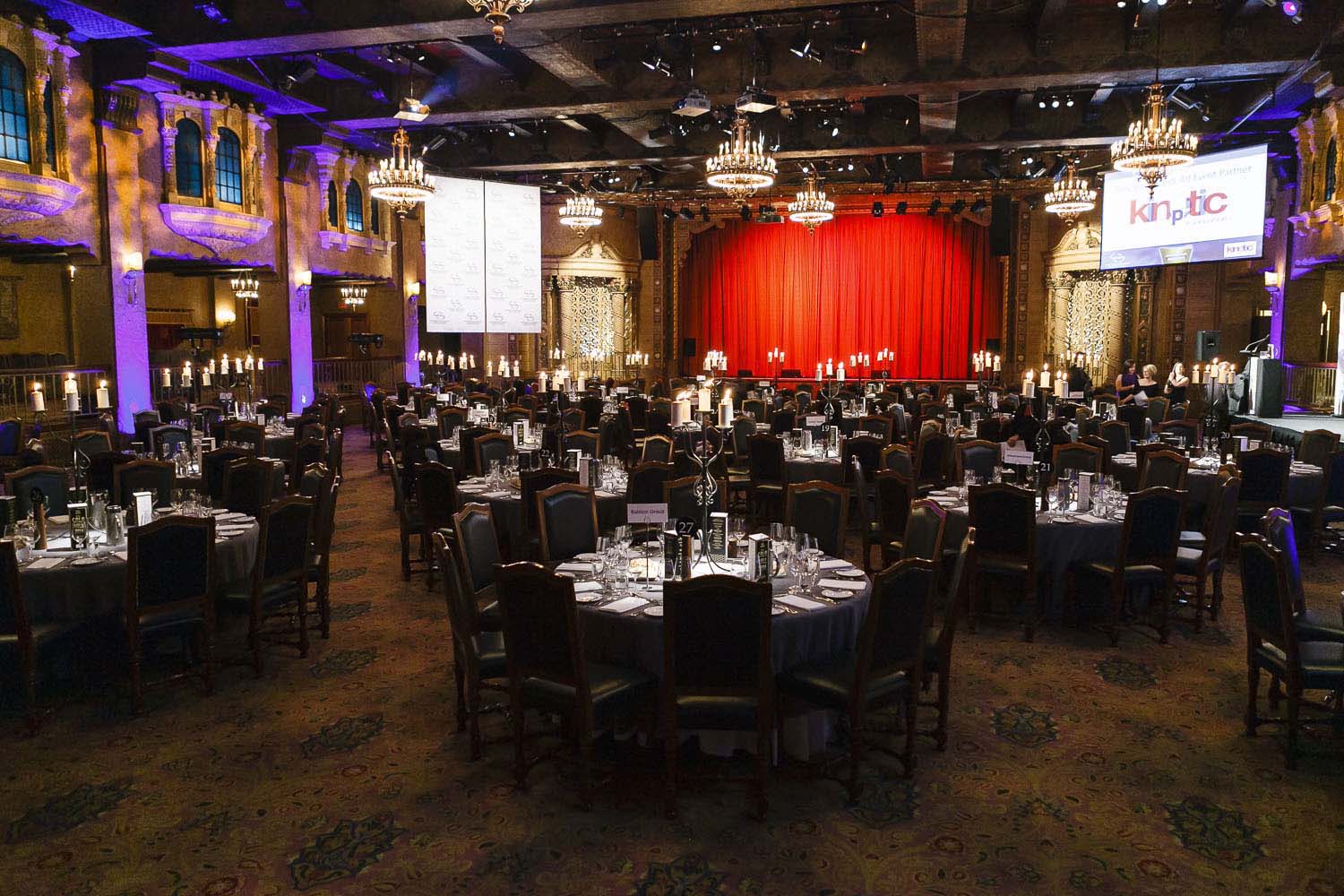 Function room ready for gala dinner